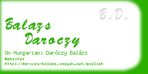 balazs daroczy business card